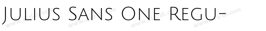 Julius Sans One Regu字体转换